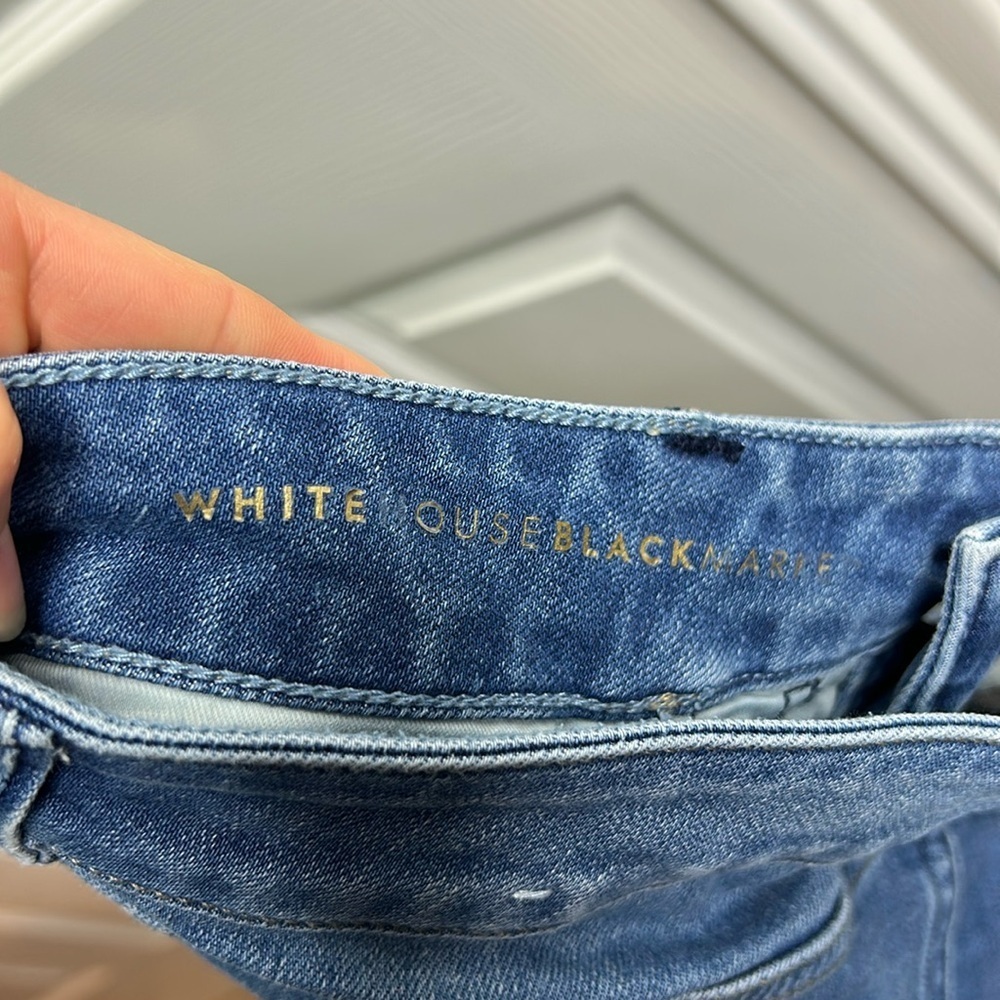 White House Black Market Blue The Straight Crop 6 - Picture 2 of 7
